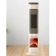 Semineu Electric 2000W cu efect de flacara 2 trepte incalzire cu termostat si telecomanda Dispay LED