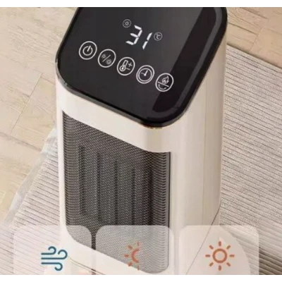 Semineu Electric 2000W cu efect de flacara 2 trepte incalzire cu termostat si telecomanda Dispay LED