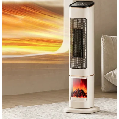 Semineu Electric 2000W cu efect de flacara 2 trepte incalzire cu termostat si telecomanda Dispay LED