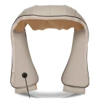 Aparat de masaj cervical miscare de rotatie functie de incalzire 4 trepte de viteza 2 programe adaptor auto Bej