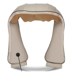 Aparat de masaj cervical miscare de rotatie functie de incalzire 4 trepte de viteza 2 programe adaptor auto Bej
