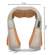 Aparat de masaj cervical miscare de rotatie functie de incalzire 4 trepte de viteza 2 programe adaptor auto Bej