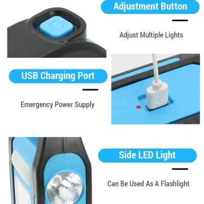 Lanterna solara de camping reincarcabila USB 100 lm HB9707