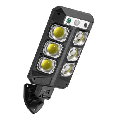 Lampa solara LED 3 moduri iluminare Senzor miscare Telecomanda Negru SH 804B