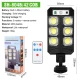 Lampa solara LED 3 moduri iluminare Senzor miscare Telecomanda Negru SH 804B