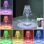 UB Veioza LED Crystal Touch RGB cu acumulator incarcare USB si telecomanda lumina RGB