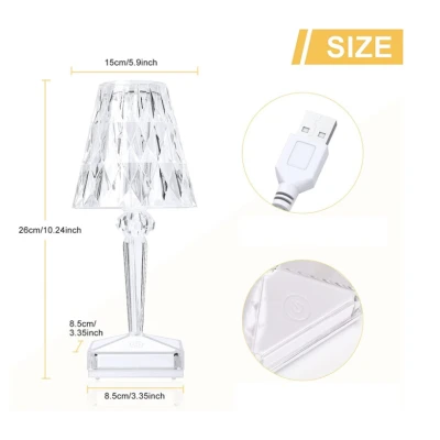 UB Veioza LED Crystal Touch RGB cu acumulator incarcare USB si telecomanda lumina RGB