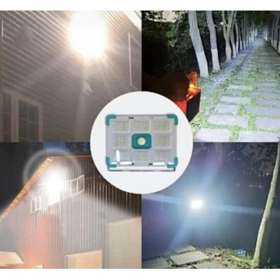 Proiector solar COBA CB F374 cu 374 LED putere 300 W alb/albastru 9 casete