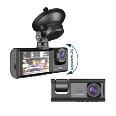 Camera video de bord auto 1080P HD TRIPLA senzor G DVR camera cu unghi de vizualizare de 170 grade