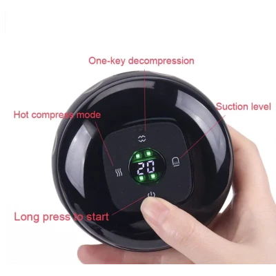 Aparat Masaj Vacuum Electric cu afisaj electronic masaj si incalzire