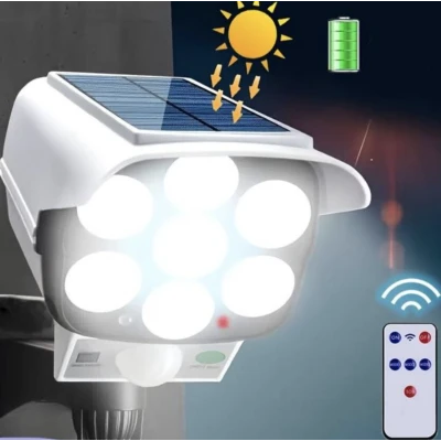 Lampa solara tip camera falsa QTY032 cu 77LED