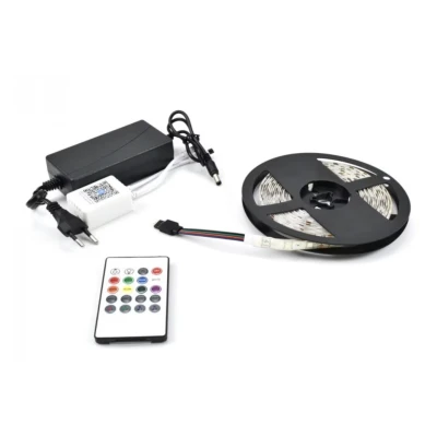 Banda LED RGB autoadeziva cu functie de sunet Bluetooth si telecomanda Q ST50