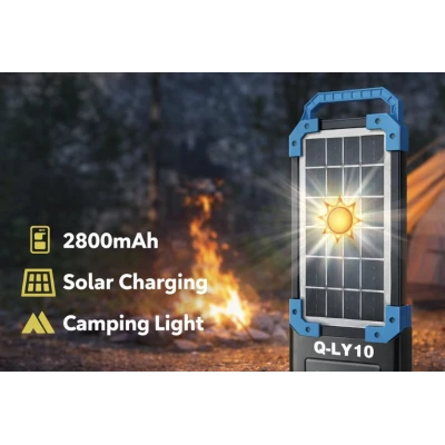 Lampa camping cu panou solar LY10 de 2800mAh