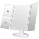 Oglinda tripla cu marire 22 LED albe QLM11 ANDOWL