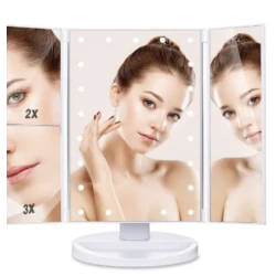 Oglinda tripla cu marire 22 LED albe QLM11 ANDOWL