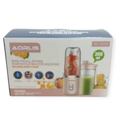 Blender portabil reincarcabil Aorlis AO78228 de 300ml putere 40W