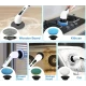 Perie electrica rotativa pentru curatare maner extensibil baterie reincarcabila 9 capete detasabile