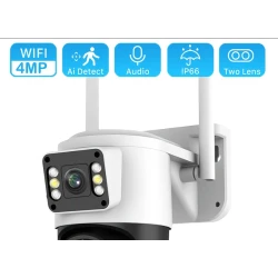 Camera de supraveghere dubla JT 8696 Ip 6 mpx si rotire 360 grade