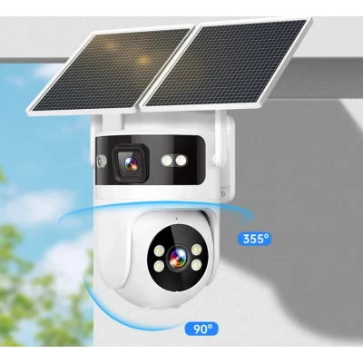 Camera de supraveghere Jortan 4G Cu Panou Solar JT 9682 cu 2 lentile