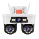 Camera Supraveghere WiFi Jortan8 de 9MP 3 Lentile Dual Head PTZ 355 Night Vision Color