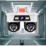 Camera Supraveghere WiFi Jortan8 de 9MP 3 Lentile Dual Head PTZ 355 Night Vision Color