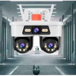 Camera Supraveghere WiFi Jortan8 de 9MP 3 Lentile Dual Head PTZ 355 Night Vision Color