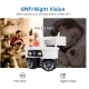 Camera Supraveghere WiFi Jortan8 de 9MP 3 Lentile Dual Head PTZ 355 Night Vision Color