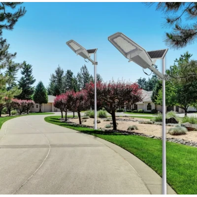Lampa solara stradala JORTAN 1200W cu telecomanda IP67 6500k aluminiu