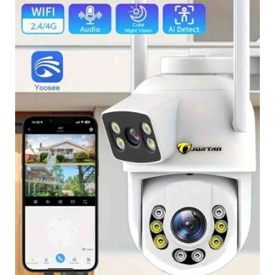Camera de supraveghere JORTAN 9697QJ cu 2 camere 6MP Wireless PTZ IP Color Night Vision