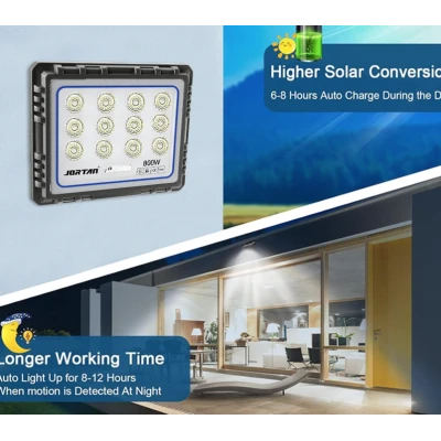 Proiector solar JORTAN 1000W de 40000MA cu 15 casete Carcasa din aluminiu