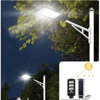 Lampa solara stradala LED de 150W IP65 6000k cu senzor si telecomanda 3 CASETE