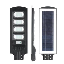 Lampa solara stradala JORTAN LED de 200W IP65 6000k cu senzor si telecomanda 4 CASETE