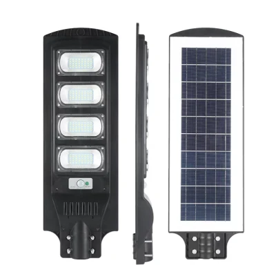 Lampa solara stradala JORTAN LED de 200W IP65 6000k cu senzor si telecomanda 4 CASETE
