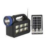 Kit lampa solara JORTAN cu 3 becuri putere 20W T08 cu radio
