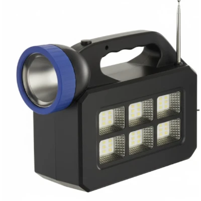 Kit lampa solara JORTAN cu 3 becuri putere 20W T08 cu radio