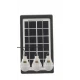 Kit lampa solara JORTAN cu 3 becuri putere 20W T08 cu radio