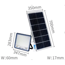 Proiector cu panou solar JORTAN putere 800W de 40000MA carcasa aluminiu