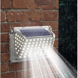 Lampa solara de perete 90 LED SMD senzor de miscare IP65 1200mAh lumina alb rece