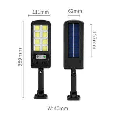 Mini proiector solar de exterior 8 casete JORTAN 6500K COB IP66 Negru