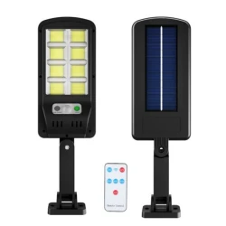 Mini proiector solar de exterior 8 casete JORTAN 6500K COB IP66 Negru