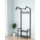 UB Cuier pentru hol cu 2 rafturi structura metalica stil industrial negru 60×32×166