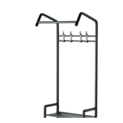 UB Cuier pentru hol cu 2 rafturi structura metalica stil industrial negru 60×32×166