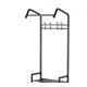 UB Cuier pentru hol cu 2 rafturi structura metalica stil industrial negru 60×32×166