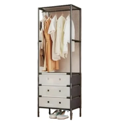 UB Suport de haine si pantofi modern multifunctional cu 3 niveluri negru 41×41×188