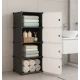 UB Dulap modular cu 5 compartimente design modern alb/negru 42×28×152