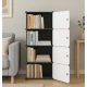 UB Dulap modular cu 5 compartimente design modern alb/negru 42×28×152