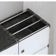 UB Dulap modular cu 5 compartimente design modern alb/negru 42×28×152