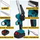Mini Drujba electrica portabila cu 2 acumulatori 48V Li ion 1500 mAh 2 Lanturi