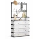 UB Dulap tip cuier multifunctional cu 4 sertare 8 carlige si suport haine BA