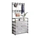 UB Dulap tip cuier multifunctional cu 4 sertare 8 carlige si suport haine BA